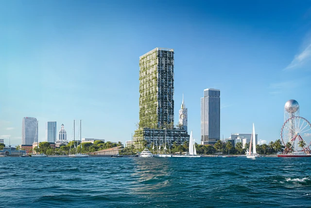 Silk Towers, Batumi: architectural visualization